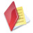 文件夹中的文件红色 Folder documents red